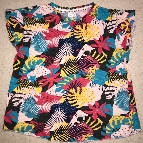 🌴3/$20 Zara Girls Printed Top - Picture 1 of 6